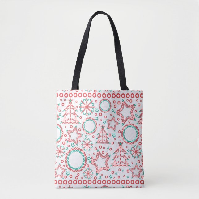 Tote Bag Joyeux Noël sans couture (Devant)