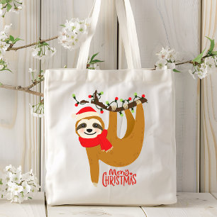 Tote Bag Joyeux Noël Sloth Vacances