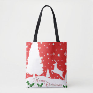 Tote Bag Joyeux Noël Snowflakes hiver