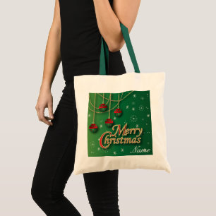 Tote Bag Joyeux Noël vert clair