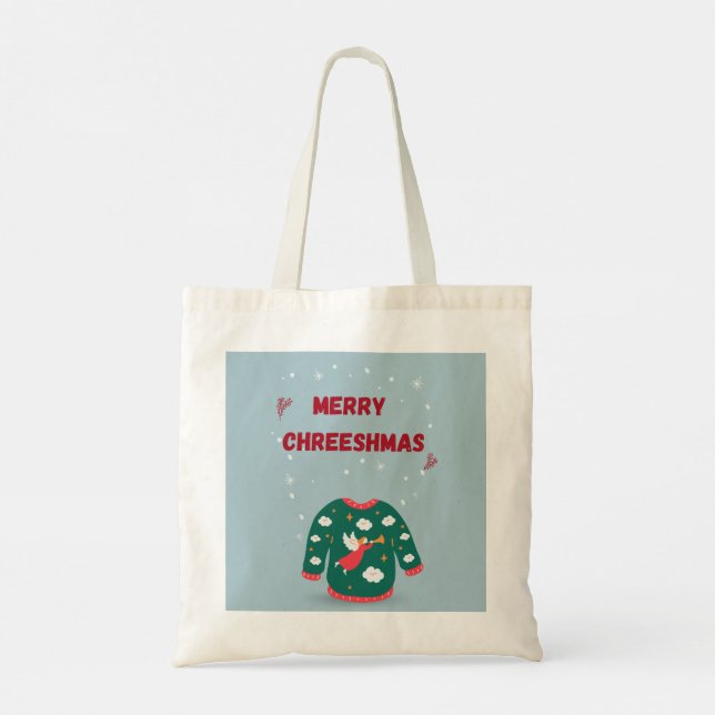 Tote Bag Joyeux Noël Vilain Sweat Angel (Dos)