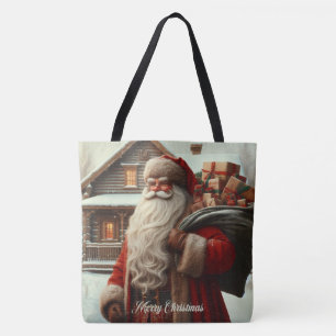 Tote Bag Joyeux Noël vintage Père Noël