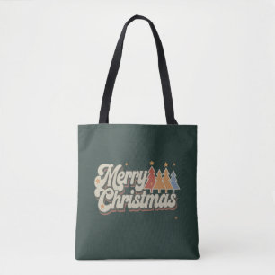 Tote Bag Joyeux Noël Vintage Vacances Fêtes de Noël