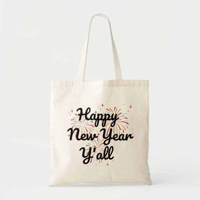 Tote Bag Joyeux Nouvel An Y'all (Devant)