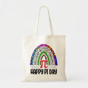 Tote Bag Joyeux Pi Day Mathématique Leopard Rainbow