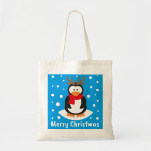 Tote Bag Joyeux pingouin de Noël