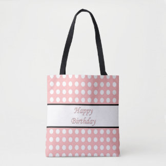 Tote Bag Joyeux point Polka d'anniversaire