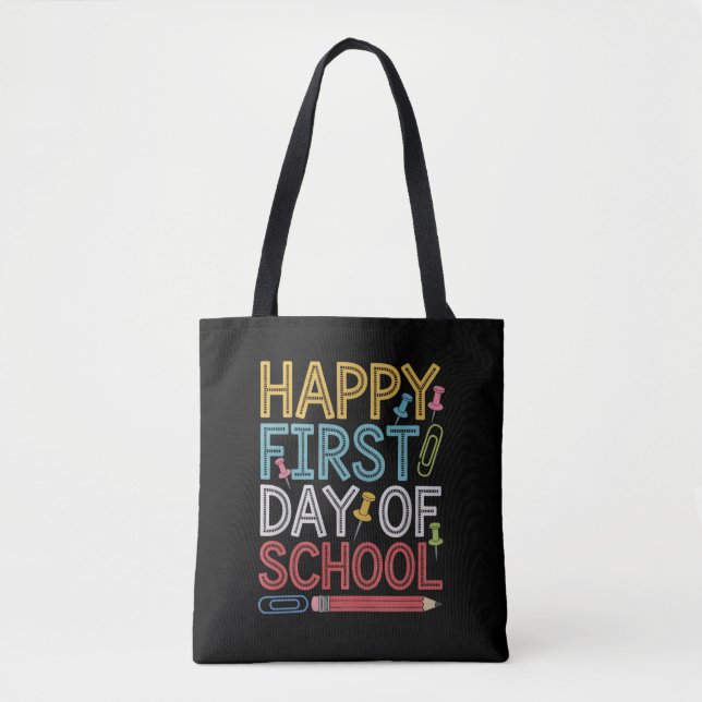 Tote Bag Joyeux Premier Jour D'École Retour À L'École (Devant)