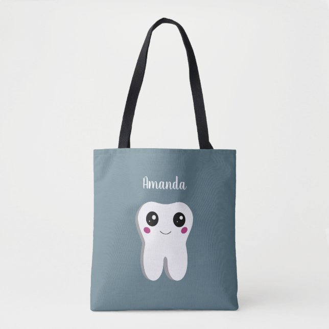 Tote Bag Joyeux sourire Dental Tooth Cute (Devant)