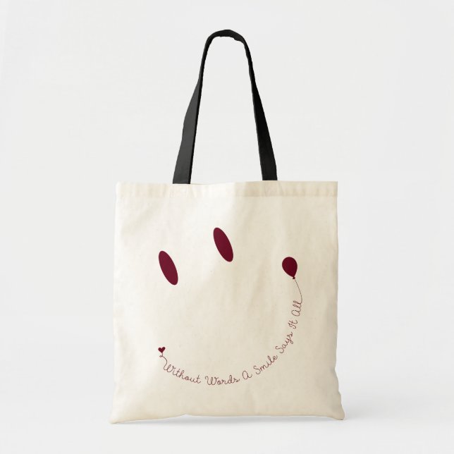 Tote Bag Joyeux sourire facial (Devant)