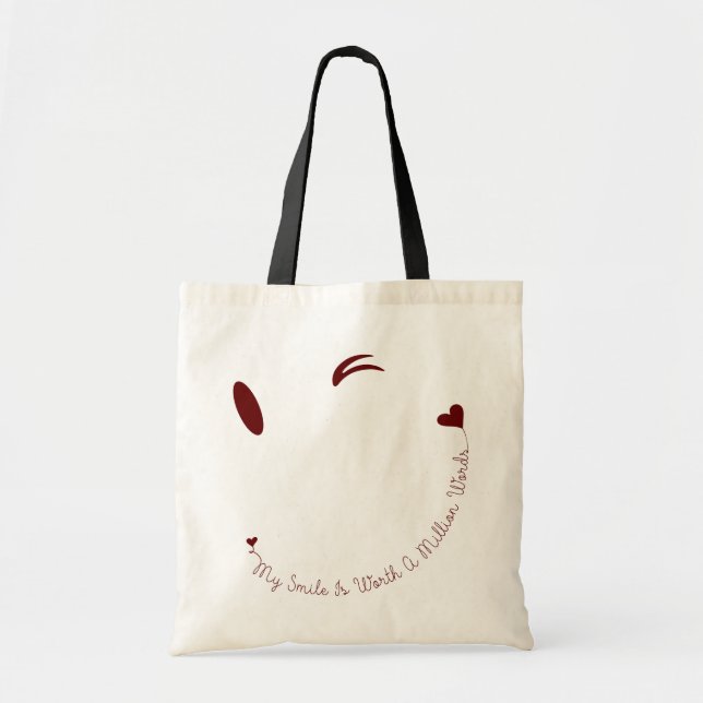 Tote Bag Joyeux sourire facial (Devant)