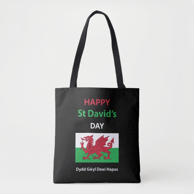 Tote Bag Joyeux St David's Day Dydd Gala Gallois Dewi Hapus (Devant)