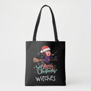 Tote Bag Joyeux T-shirt sorcière de Noël Broom Christmas Ev