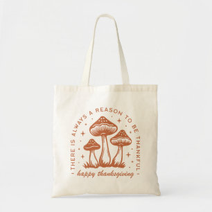 Tote Bag Joyeux thanksgiving champignon terracotta fantaisi