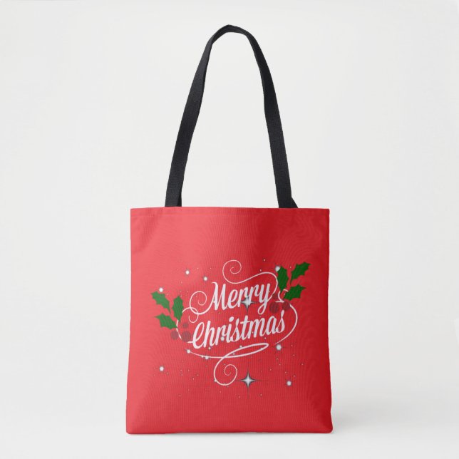 Tote Bag Joyeux voeux de Noël (Devant)