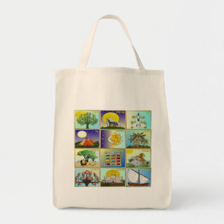 Tote Bag Judaïque 12 Tribus D'Israël Panneaux D'Art