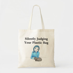 Tote Bag Juger en silence Plastic amusant environnementalis