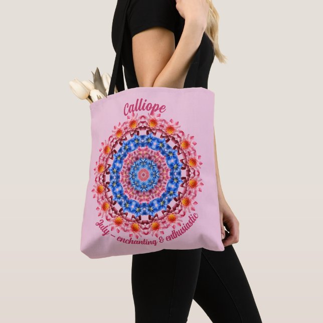 Tote Bag Juillet Mois de naissance Fleur Carrall d'art pers (De près)