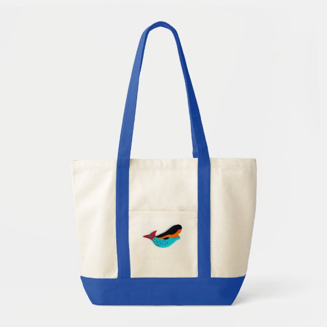 Tote Bag jumbo de sirène bleu fourre-tout (Devant)