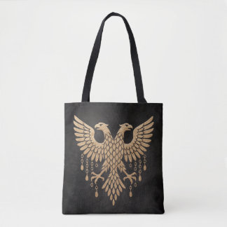 Tote Bag Jumeau Doré Corbeau Mythologie Nordique Noir