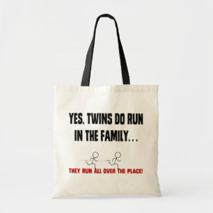 TOTE BAG JUMEAUX COURUS DANS LA FAMILLE