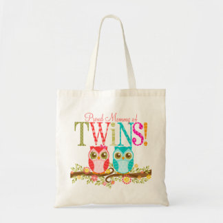Tote Bag Jumeaux de garçon et de fille de hibou - coutume