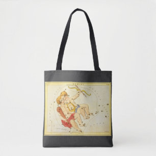 Tote Bag Jumeaux Gemini Constellation Vintage Urania miroir