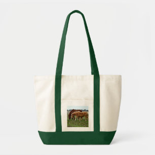 Tote Bag Jument alezan et poulain palomino,