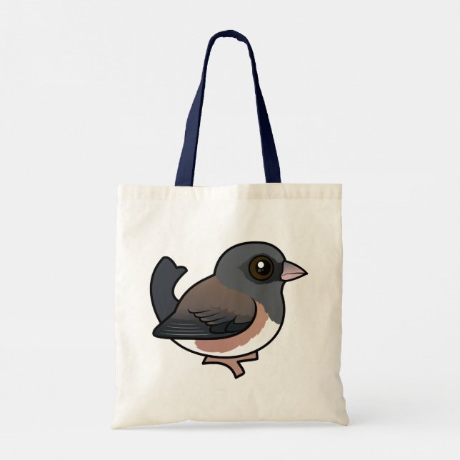 Tote Bag Junco aux yeux foncés (à côté rose) (Dos)