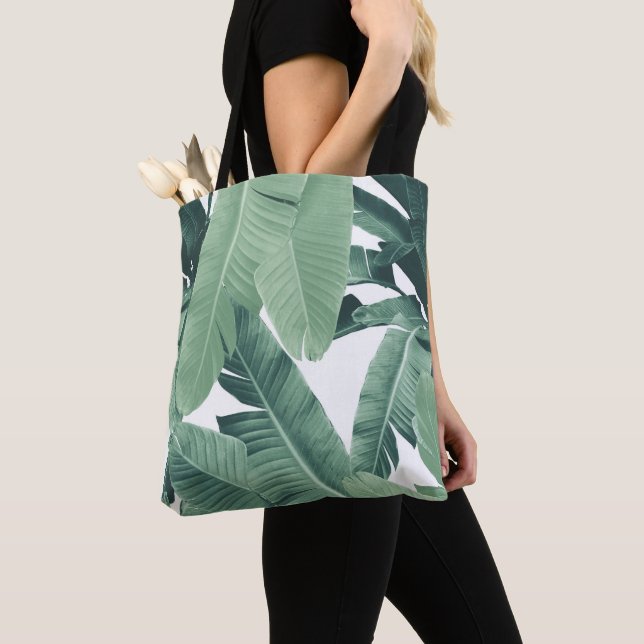 Tote Bag Jungle Feuille de bananes tropicales #4b #tropical (De près)