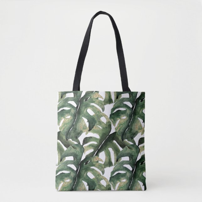 Tote Bag Jungle, imprimé tropical (Devant)