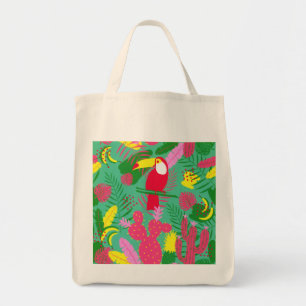 Tote Bag Jungle sauvage tropicale Paradise Toucan Aquarelle