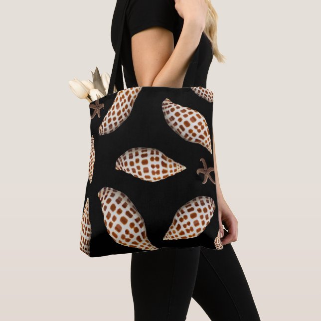 Tote Bag Junonia Seashell Black Fourre-tout (De près)