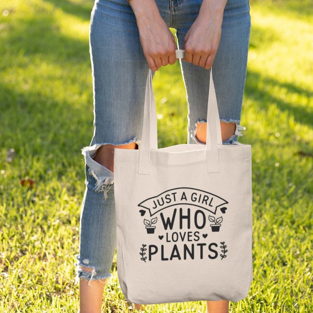 Tote Bag Just A Girl Who Loves Plants (Créateur téléchargé)