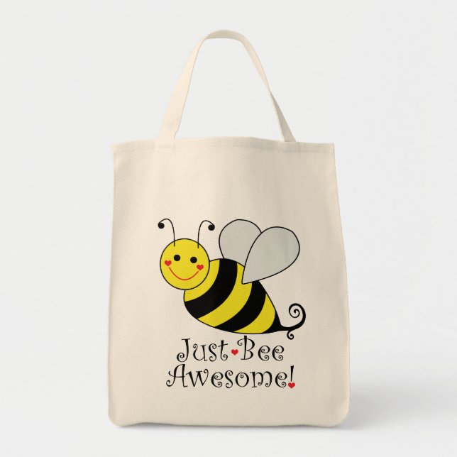 Tote Bag Juste Avoir une terrible bosse d'abeille épicerie (Devant)