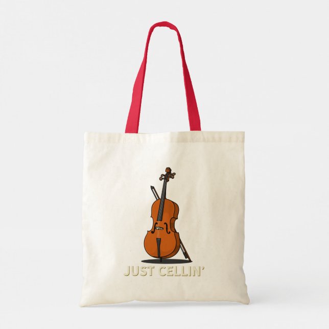 Tote Bag Juste Cellin Cello Gag Nouveauté (Dos)