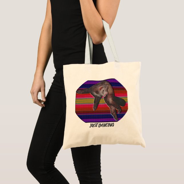 Tote Bag Juste Danser Ferret Grandes Colorées (Devant (produit))