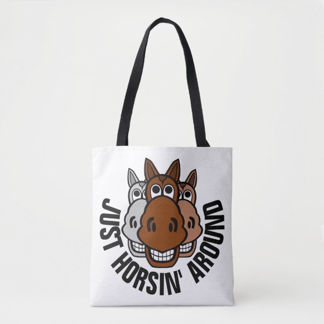 Tote Bag Juste Horsin' Autour, Cheval (Devant)