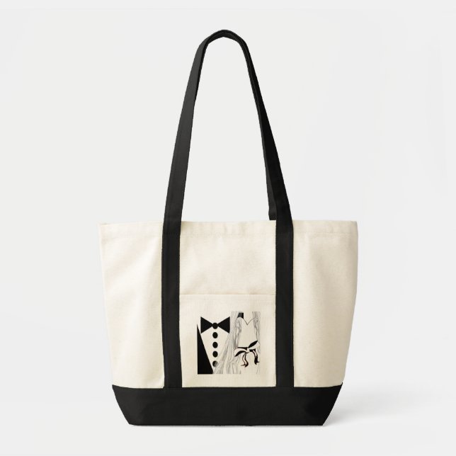 Tote Bag Juste marié - - Customisé (Devant)