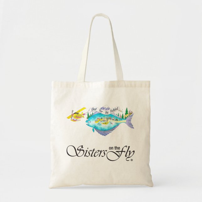 TOTE BAG JUSTE POUR LA CONCEPTION HALIBUT CATE BATTLES (Devant)