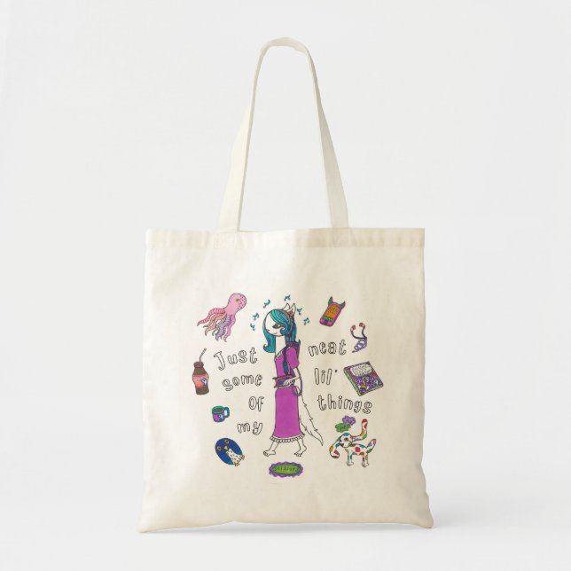 Tote Bag "Juste quelques-unes de mes petites choses chouett (Devant)