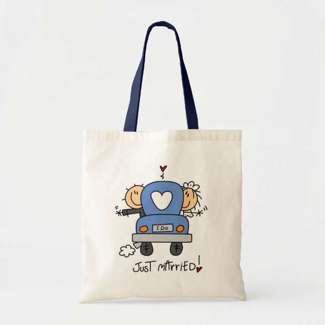 Tote Bag Juste T-shirts et cadeaux mariés de jeunes mariés (Devant)