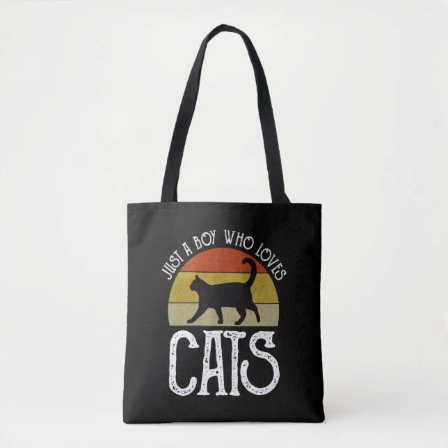 Tote Bag Juste un garçon qui aime les chats (Devant)