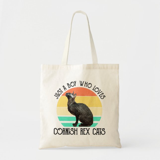 Tote Bag Juste un garçon qui aime les chats Cornish Rex (Devant)