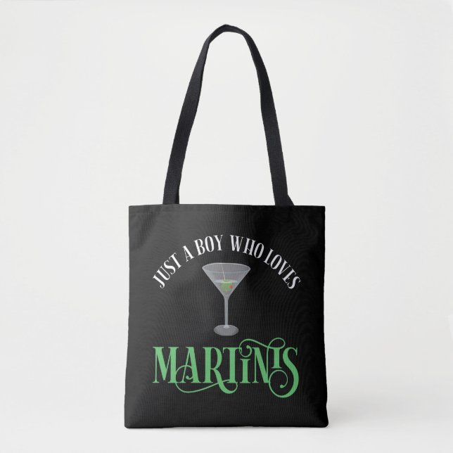 Tote Bag Juste Un Garçon Qui Aime Les Martinis (Devant)