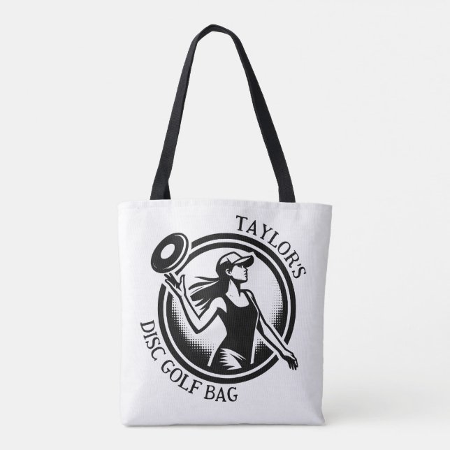 Tote Bag Juste un poussin qui aime le disque Golf Personnal (Dos)