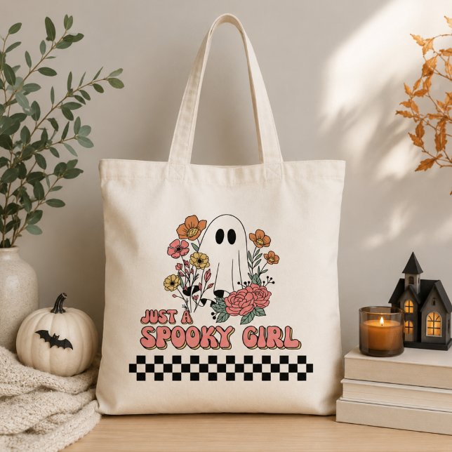 Tote Bag Juste une fille fantôme Halloween effrayant (Créateur téléchargé)