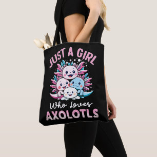 Tote Bag juste une fille qui aime Axolotls