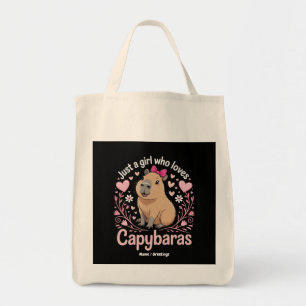 Tote Bag Juste une fille qui aime Capybaras drôle mignon ca