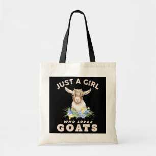 Tote Bag Juste une fille qui aime chèvres mignonne aquarell